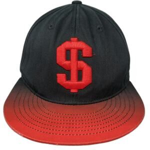 Carbon Elements Snapback Black Red One Size Dollar Sign Gradient Flat Bill Hat